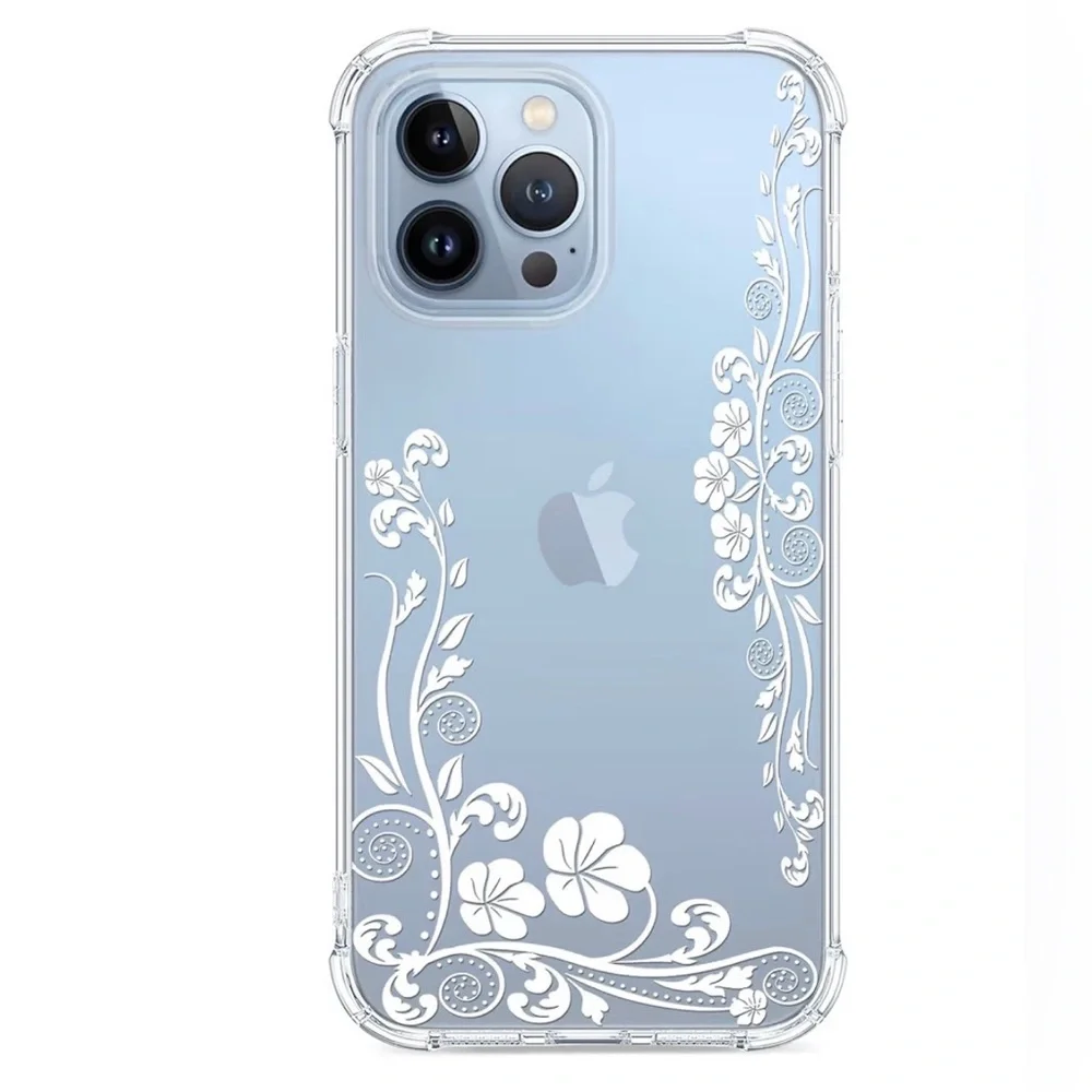 Floral Clear Phone Case for iPhone 13 Pro Max